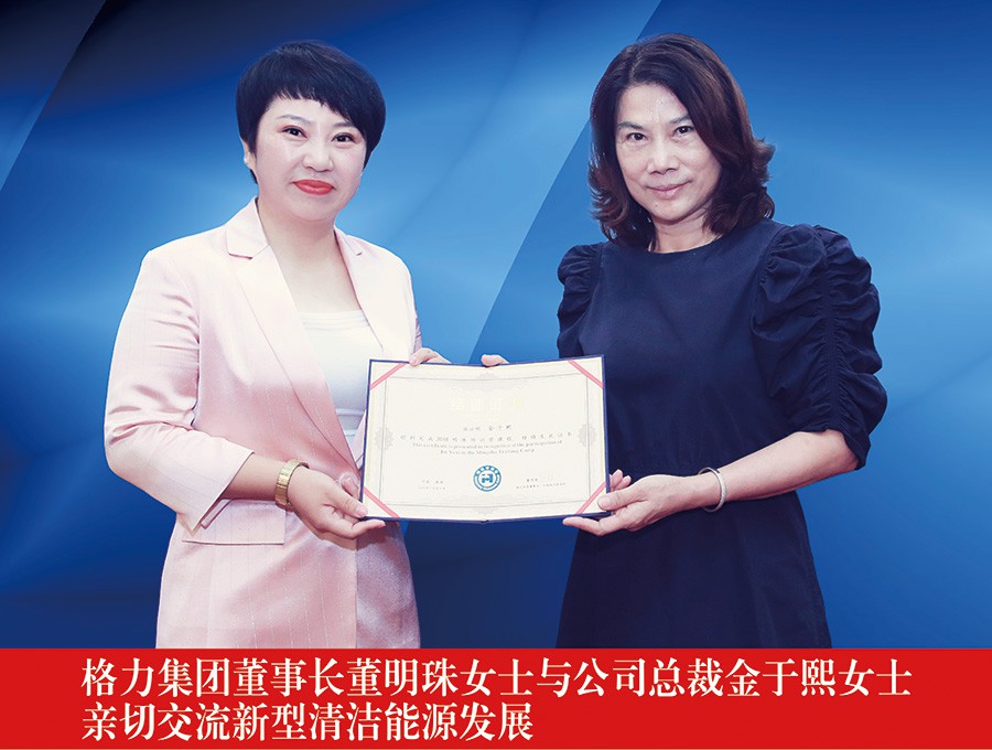格力集團(tuán)董事長董明珠女士與公司總裁金于熙女士親切交流新型清潔能源發(fā)展